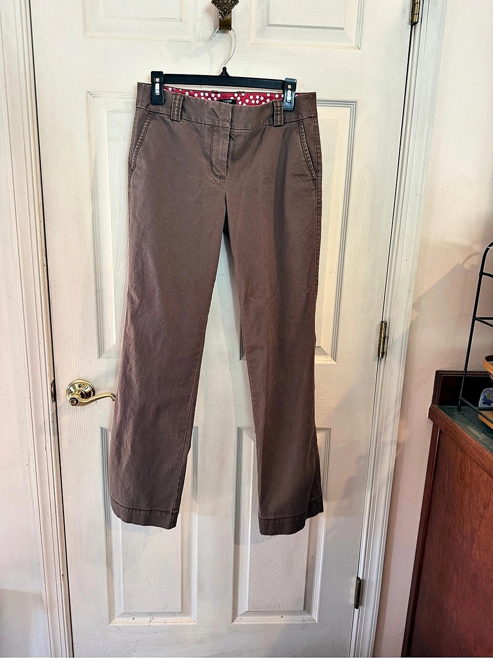 J.Crew City Fit Stretch Pant Brown Straight Leg Pants size 4